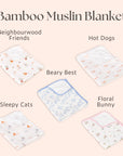 Bamboo Muslin Blanket | Personalisable Gift Set