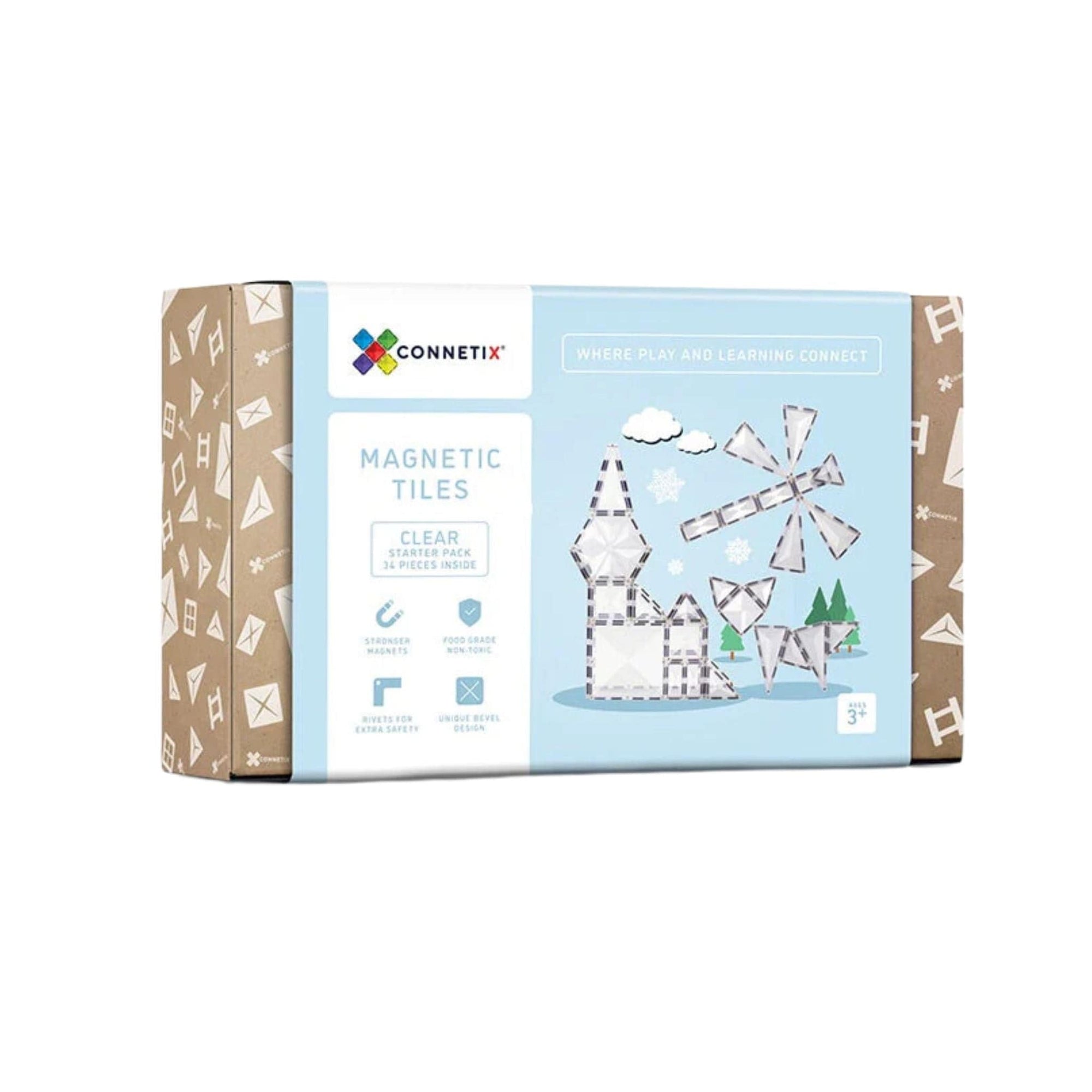 Connetix 34 piece Clear Pack