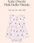 Kate Onesie - Pink Hello Minnie | Personalisable Turquoise Gift Set