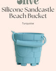 Olive | Silicone Sandcastle Beach Bucket (Turquoise)