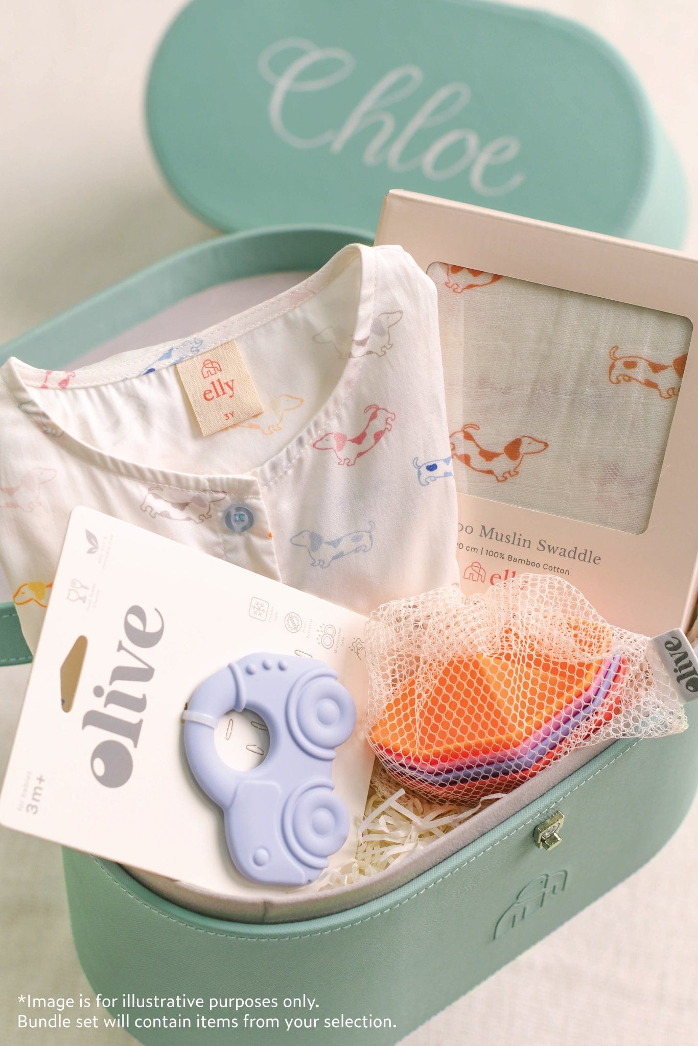 Rainbow Claire Personalised Turquoise Gift Set | The Elly Store