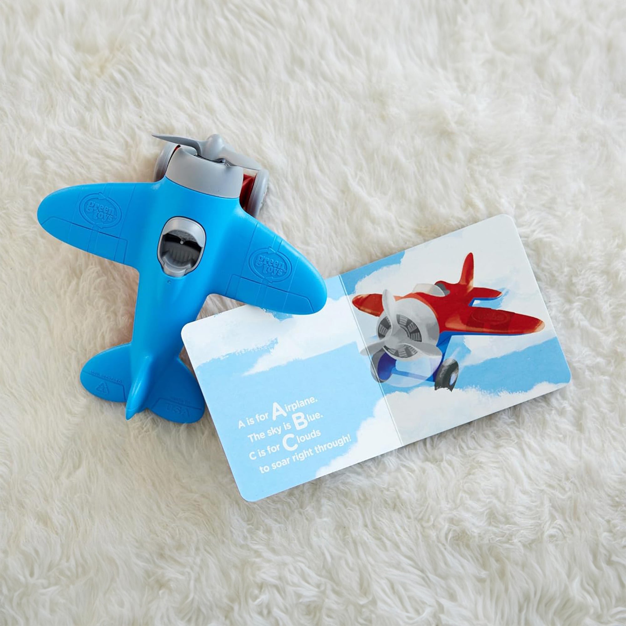 Green Toys | Airplane & Board Book Set