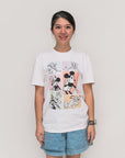 Adult Tee - Pastel Mickey Crew closeup