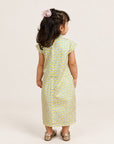 Cheongsam - Yellow Blue Mosaic back