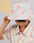 Reversible Bucket Hat - Colourful Puppies