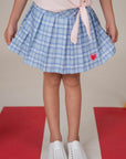 Zoey Pleated Skirt - Blue Plaid