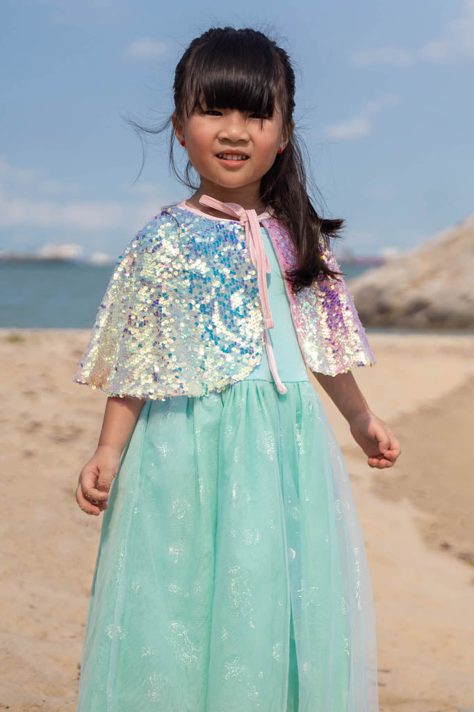 Cape with Mermaid Sequins | The Elly Store