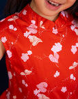 Twirly Cheongsam - Red Blossom Lily