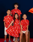Twirly Cheongsam - Red Blossom Lily