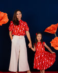 Twirly Cheongsam - Red Blossom Lily