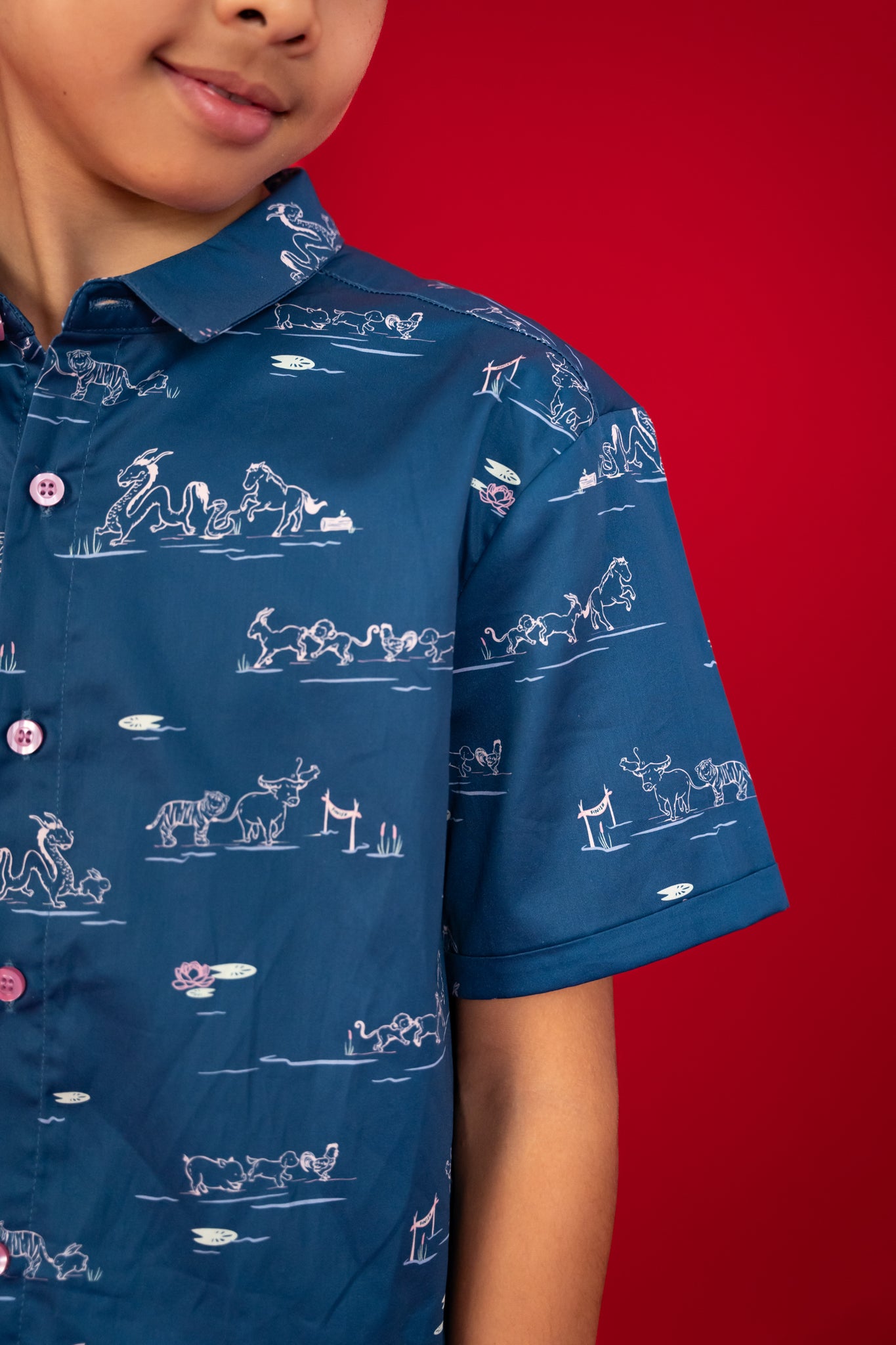 Little Man Shirt - Blue Zodiac Race