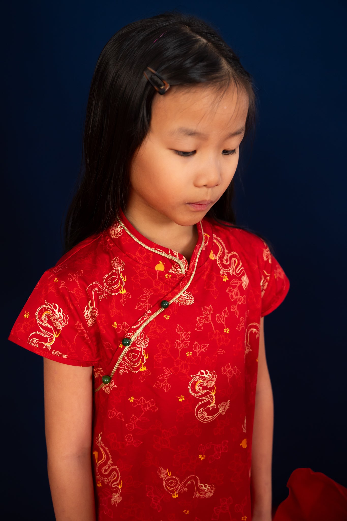 Cheongsam - Red Dragon Pearl