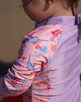 Girls Long-Sleeve Rash Swimsuit Narwhals
