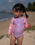 Girls Long-Sleeve Rash Swimsuit Narwhals
