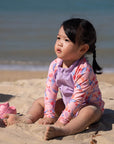 Girls Long-Sleeve Rash Swimsuit Narwhals