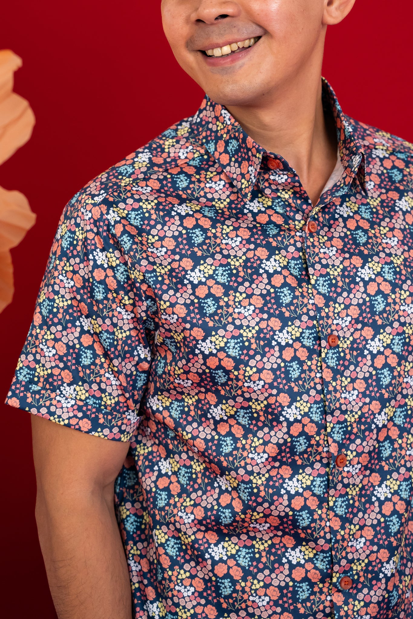 Men's Shirt - Navy Floral