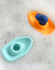 Olive | Man in Boat Bath Toy - Turquoise / Yellow | The Elly Store