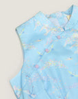 Ladies Mini Peony Cheongsam - Blue Cranes