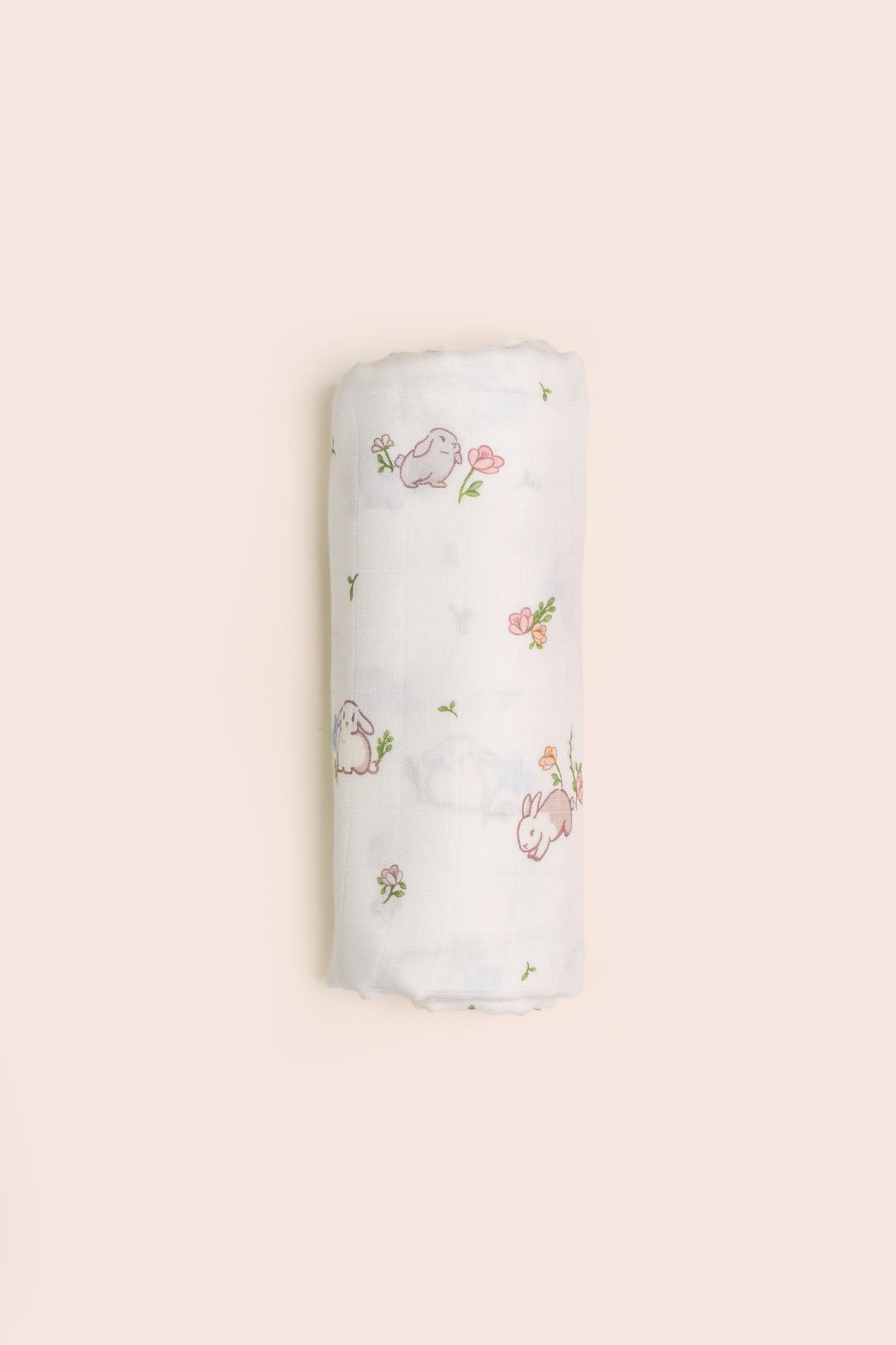 Bamboo Muslin Swaddle - Floral Bunny