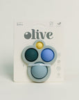 Olive Silicone Toy | Blue Pop Cloud