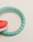 Olive Silicone Toys | Double Heart Teething Ring