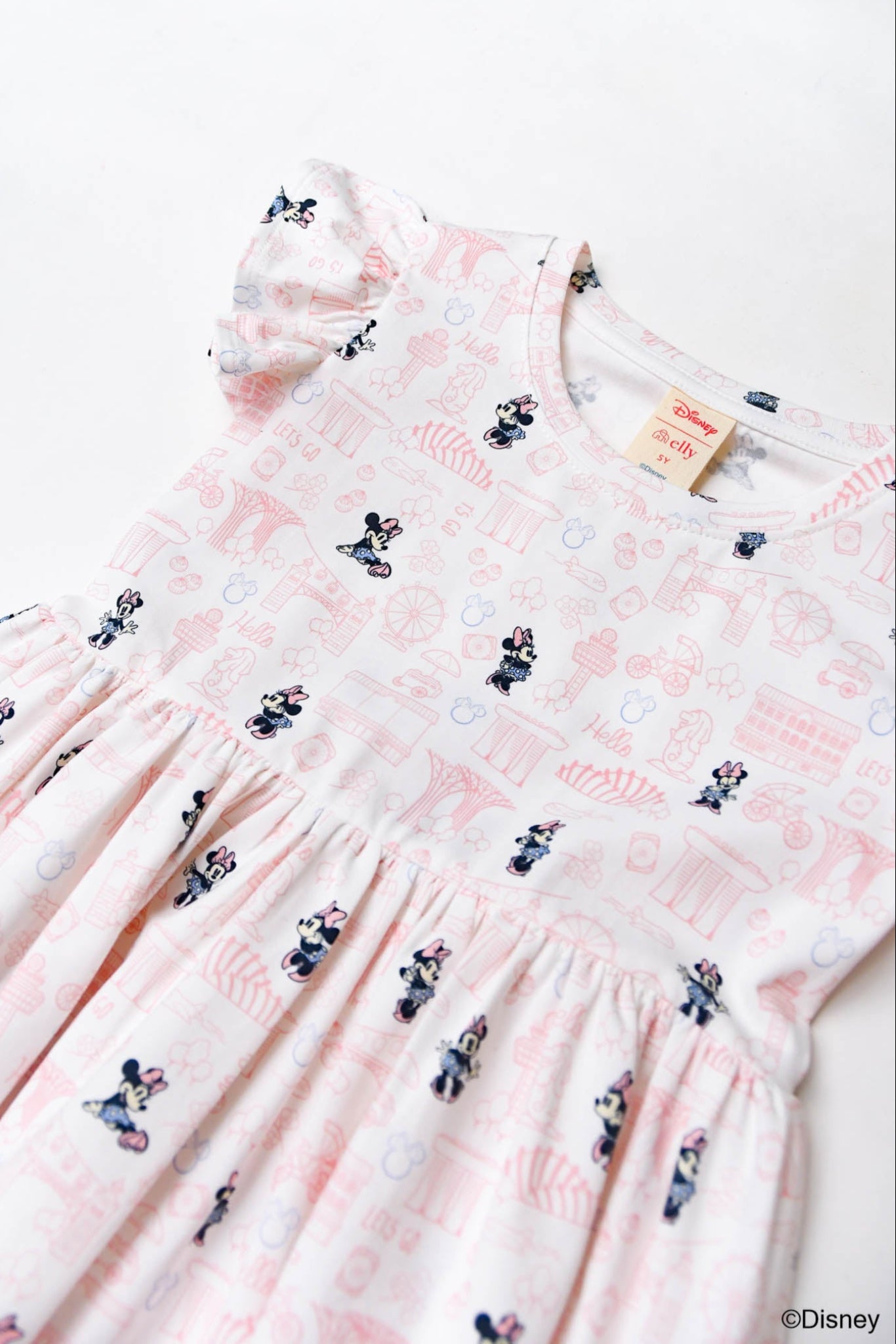 The Elly Store X Disney | Flutter Dress - Pink Hello Minnie