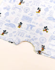 Short-sleeve Romper - Blue Hello Mickey