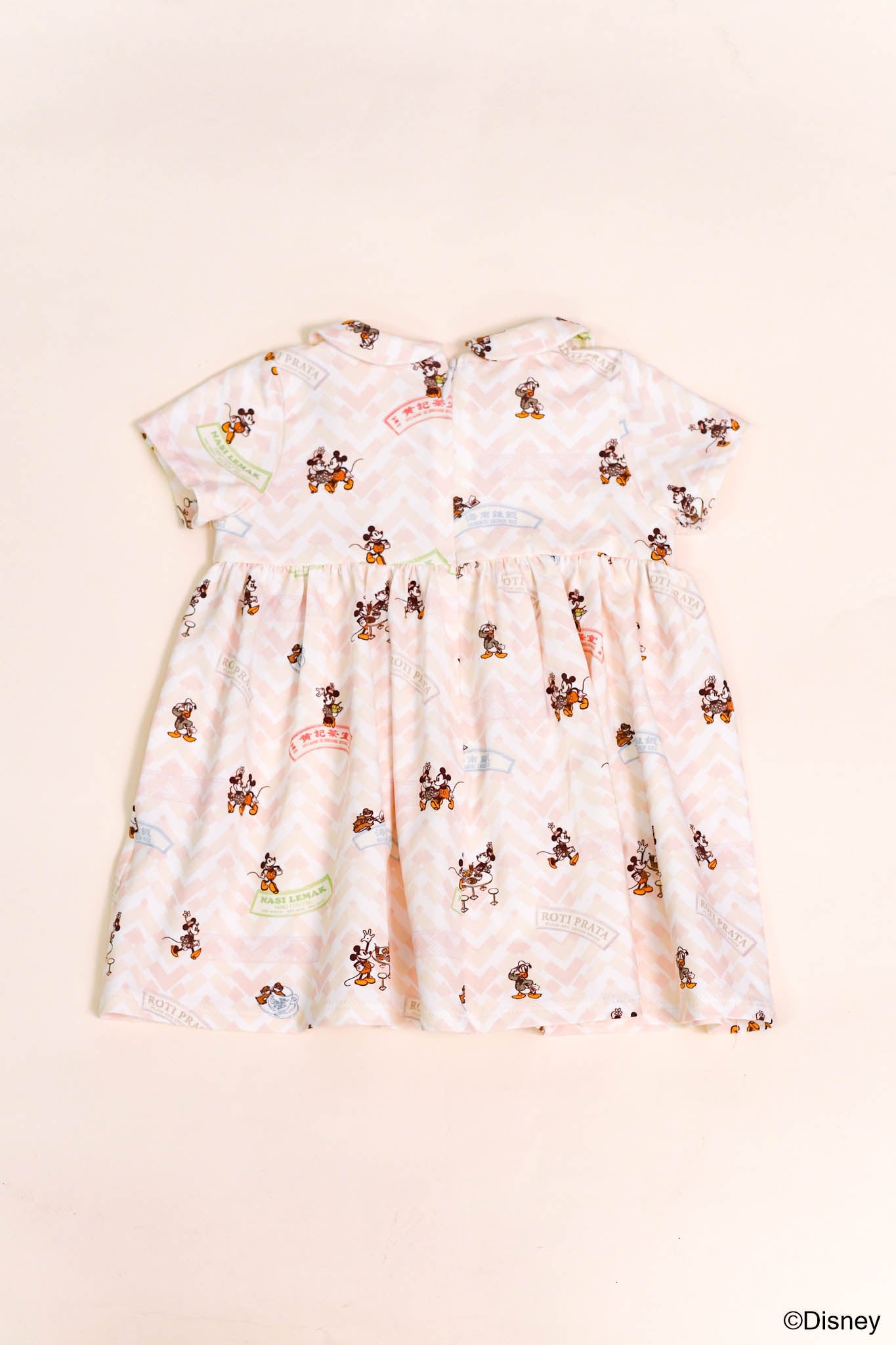 Clara Dress - Pink Chevron Mickey