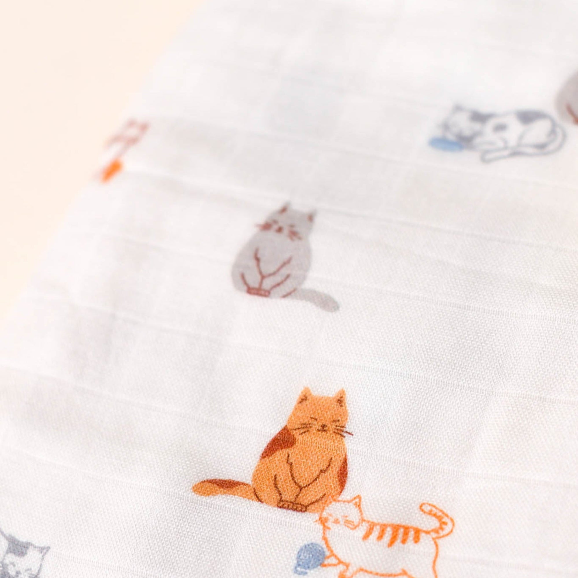 Bamboo Muslin Blanket - Sleepy Cats