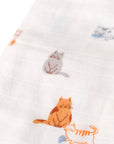 Bamboo Muslin Blanket - Sleepy Cats