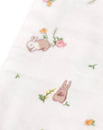 Bamboo Muslin Blanket - Floral Bunny