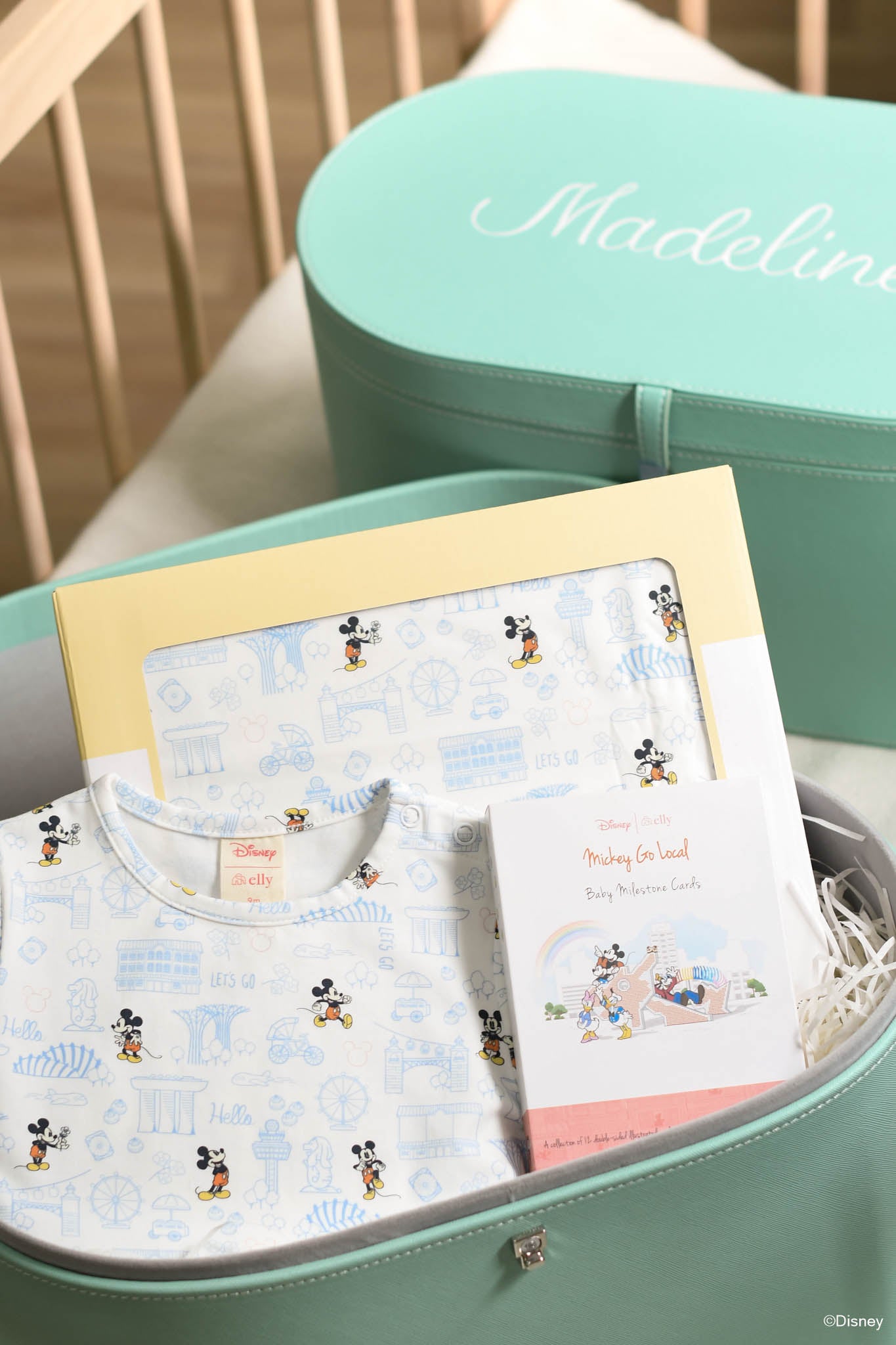 Blue Hello Mickey Personalised Turquoise Gift Set