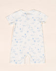 Short-Sleeve Zip Romper - Blue Sea Creatures | The Elly Store