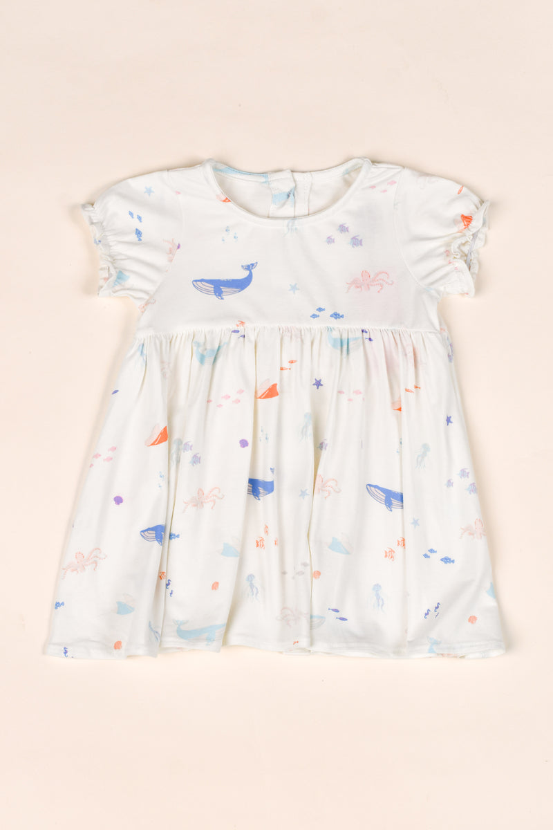 Scarlett Dress - Colourful Sea Creatures | The Elly Store