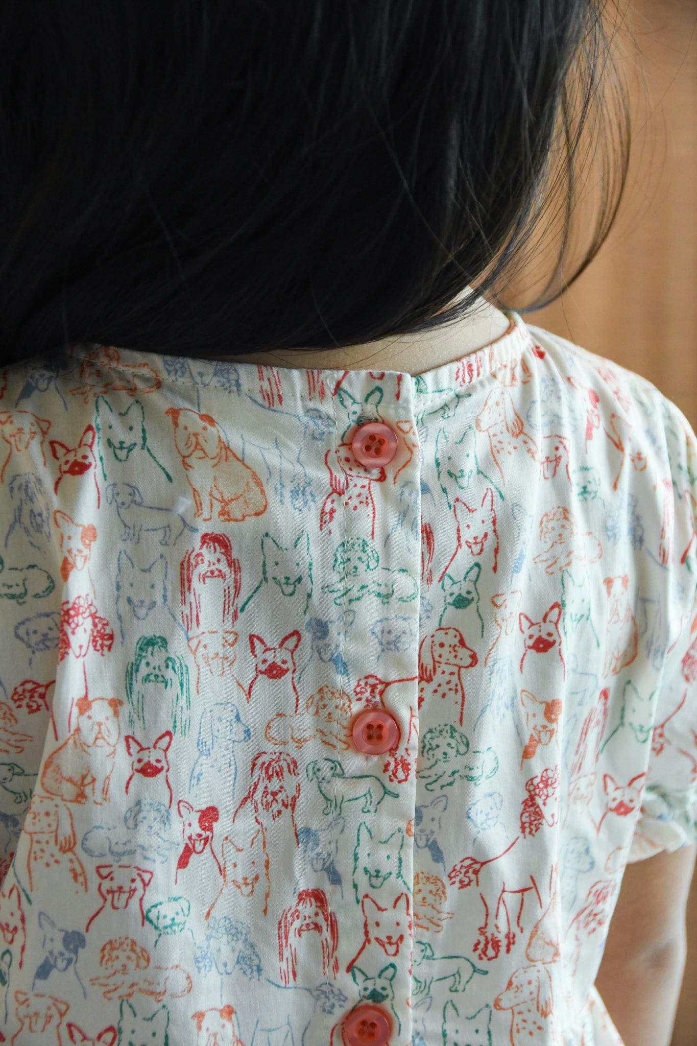 Scarlett Dress - Colourful Puppies | The Elly Store