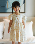 Claire Dress - Cream Latte Cats | The Elly Store