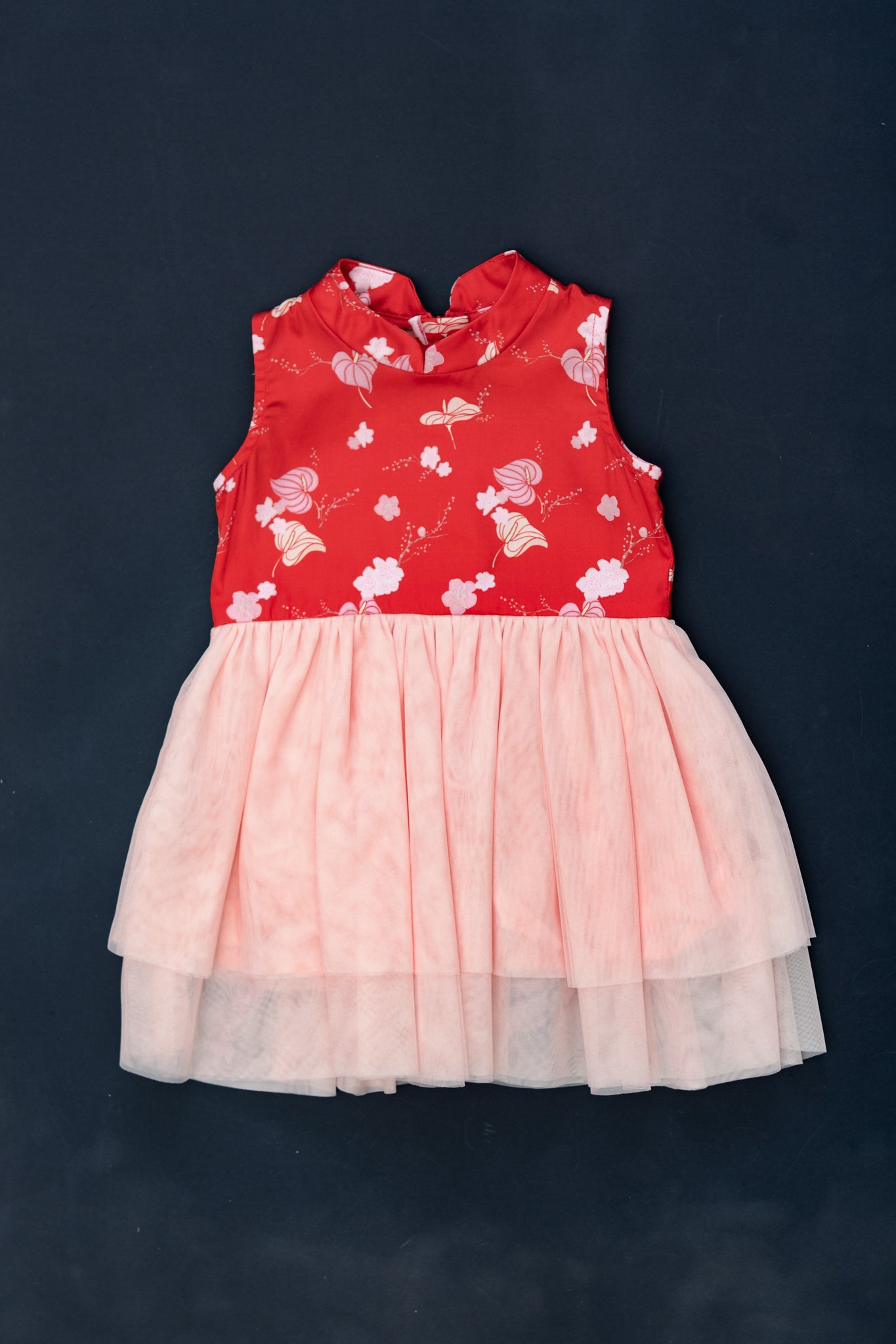 Kyra Dress - Red Blossom Lily