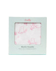 Bamboo Muslin Swaddle - Beary Pink