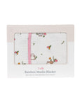 Bamboo Muslin Blanket - Floral Bunny