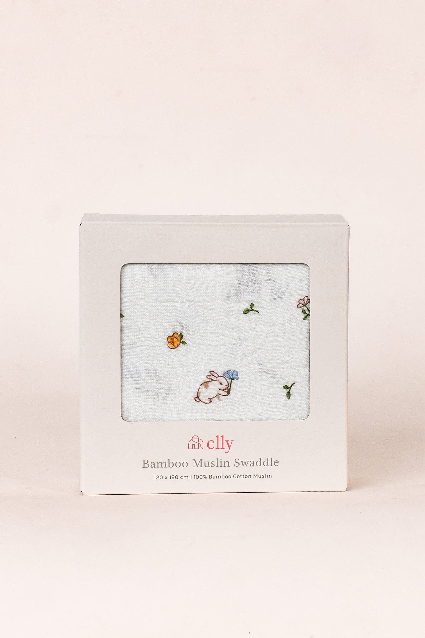 Bamboo Muslin Swaddle - Floral Bunny