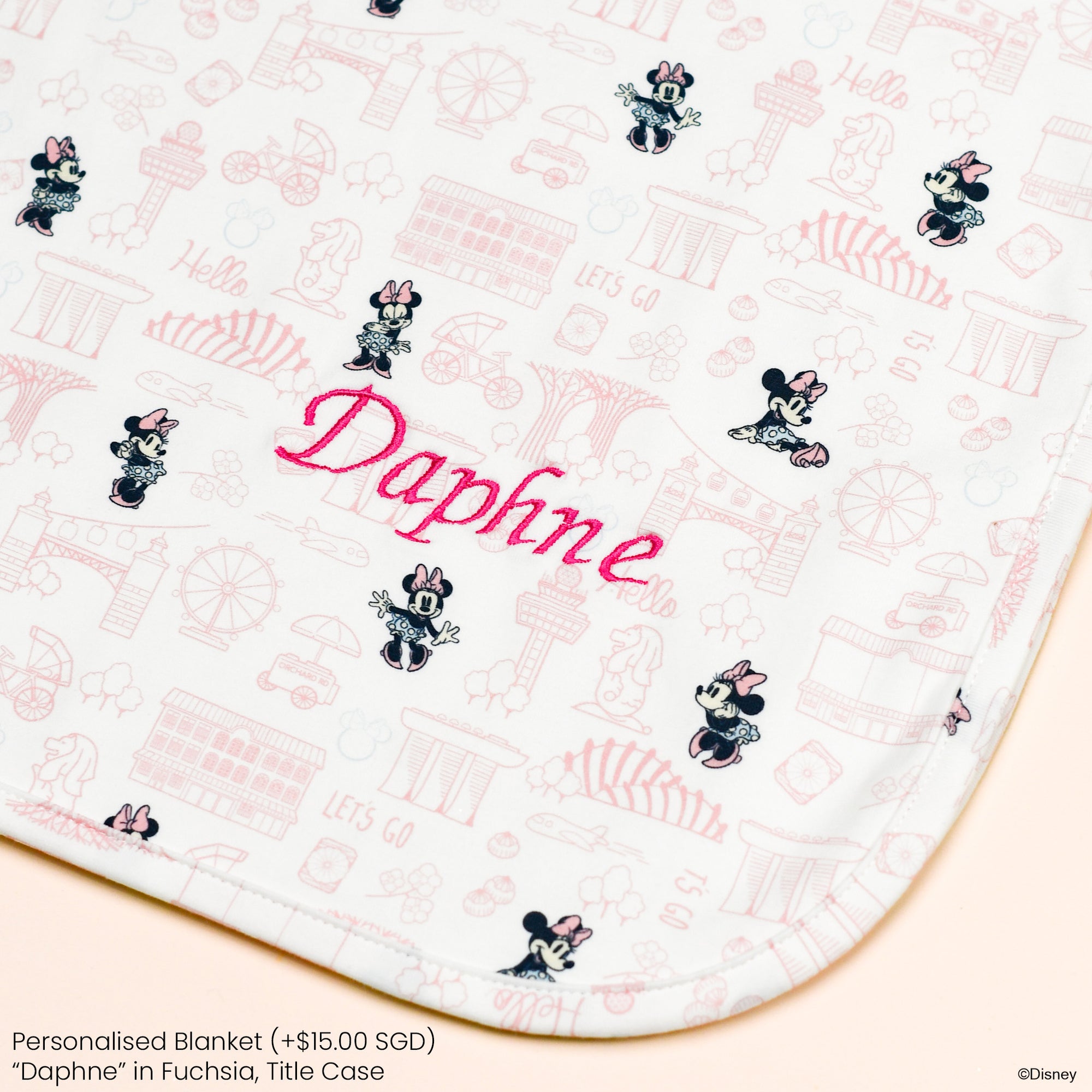 Jersey Blanket - Pink Hello Minnie
