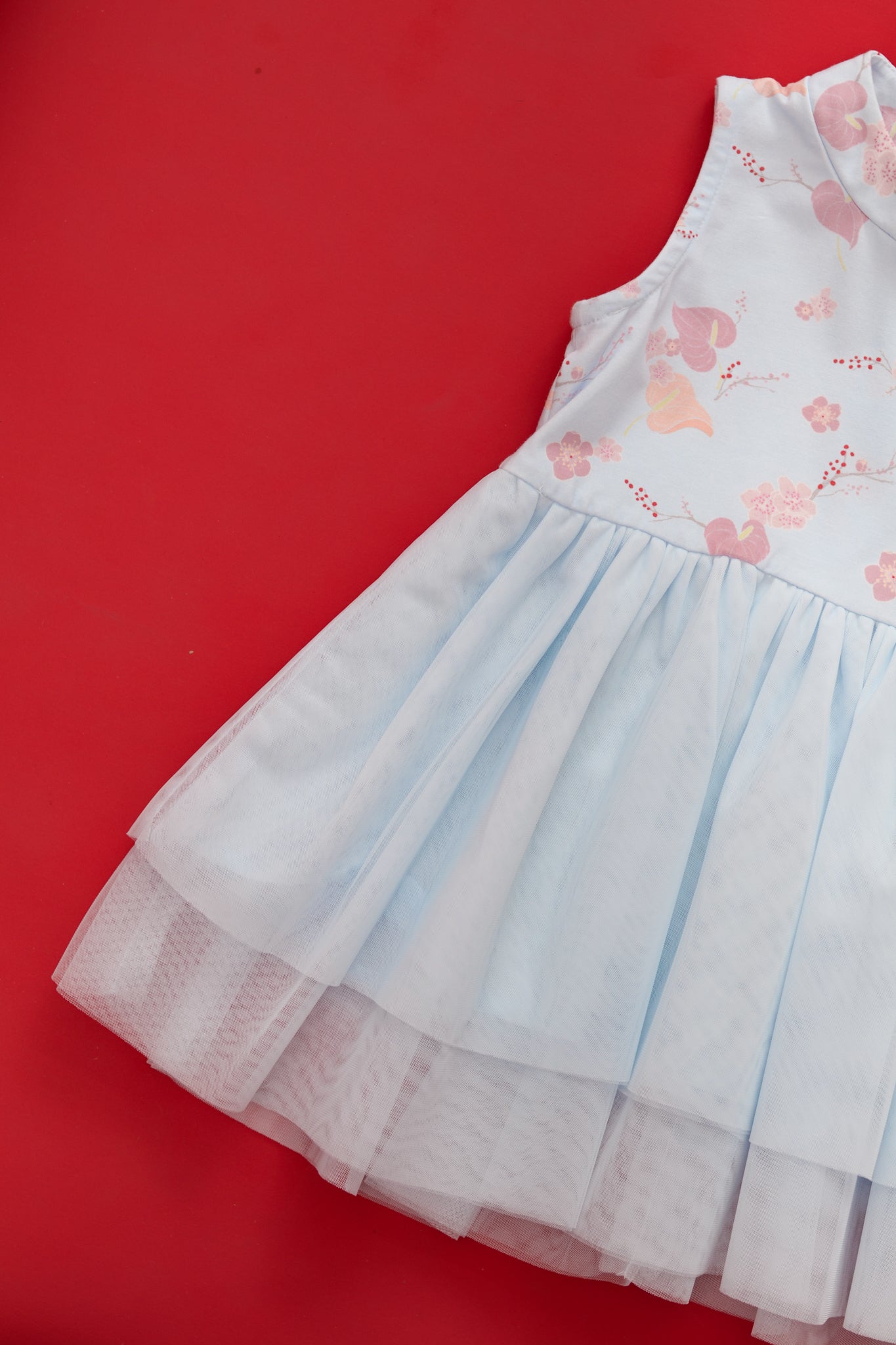 Jersey Kyra Dress - Blue Blossom Lily