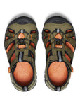 Keen Children Seacamp II CNX - Dark Olive / Gold Flame