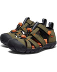 Keen Children Seacamp II CNX - Dark Olive / Gold Flame