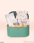 Deluxe Kate Baby Girl Keepsake Gift Set (L) - bamboo pillow set, boat buddies bath toys, personalised swaddle, pooh milestone card and kate onesie