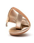 Tip Toey Joey Dolly Mary Janes - Metallic Salmon