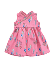 Flare Cheongsam - Pink Floral Lanterns