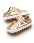 Hopper Sneakers Metal Gold White