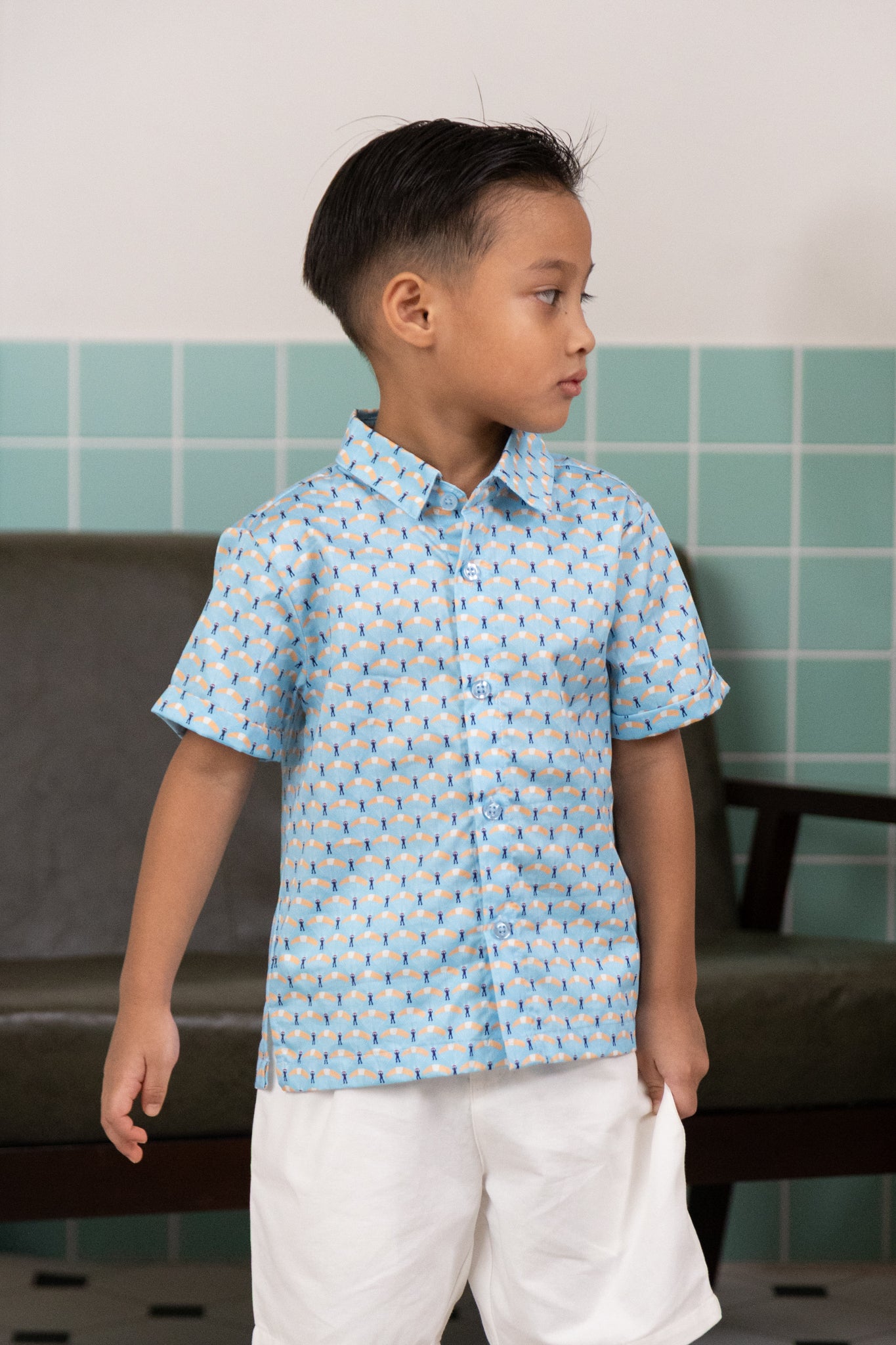 Little Man Shirt - Skyla Blue