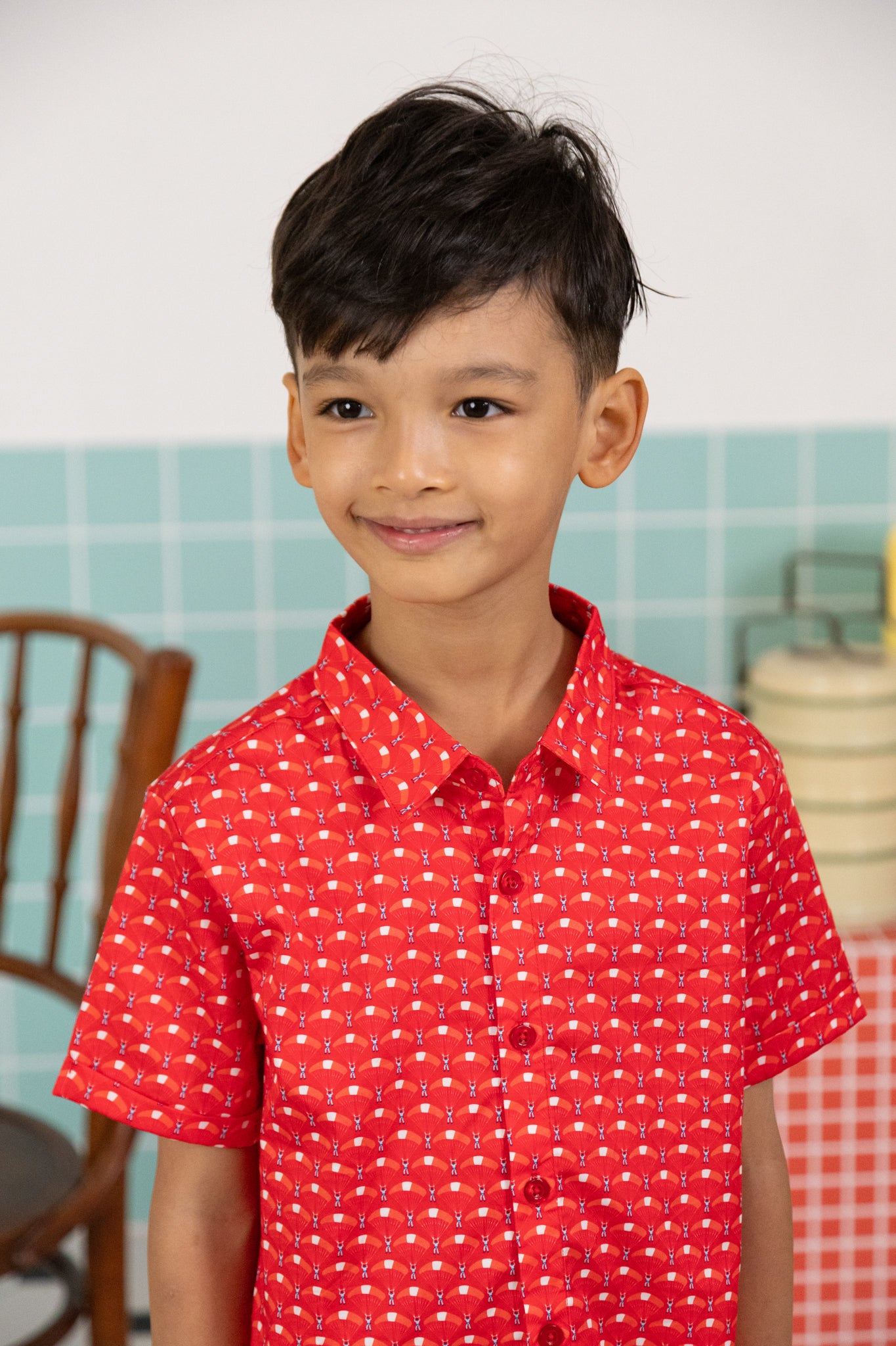 Little Man Shirt - Skyla Red